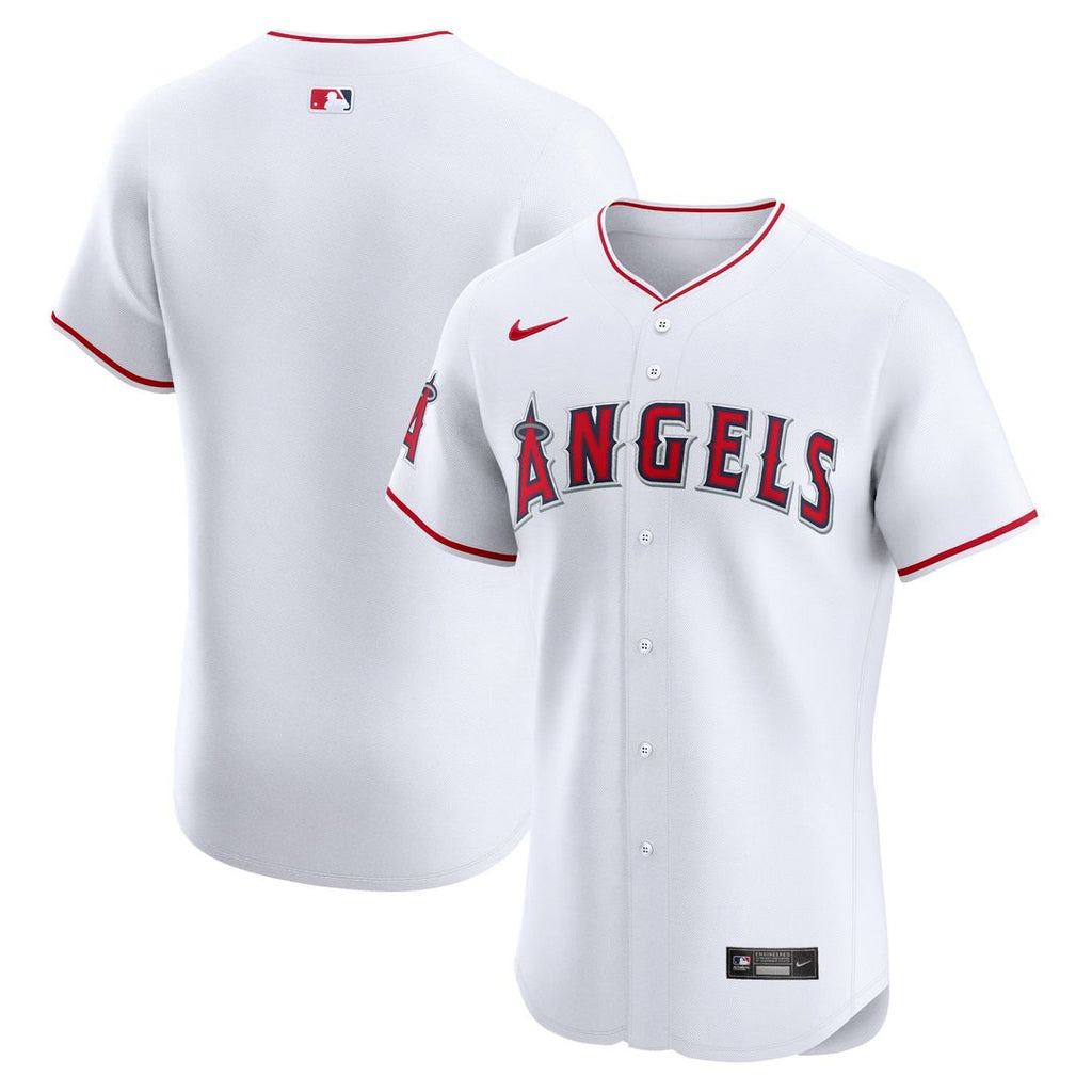 Los Angeles Angels Nike Home Elite Baseball Jersey - White