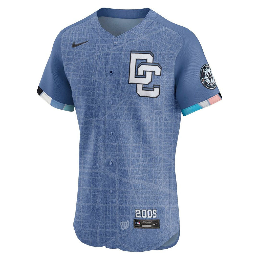 Washington Nationals Nike 2025 City Connect Elite Baseball Jersey - Blue