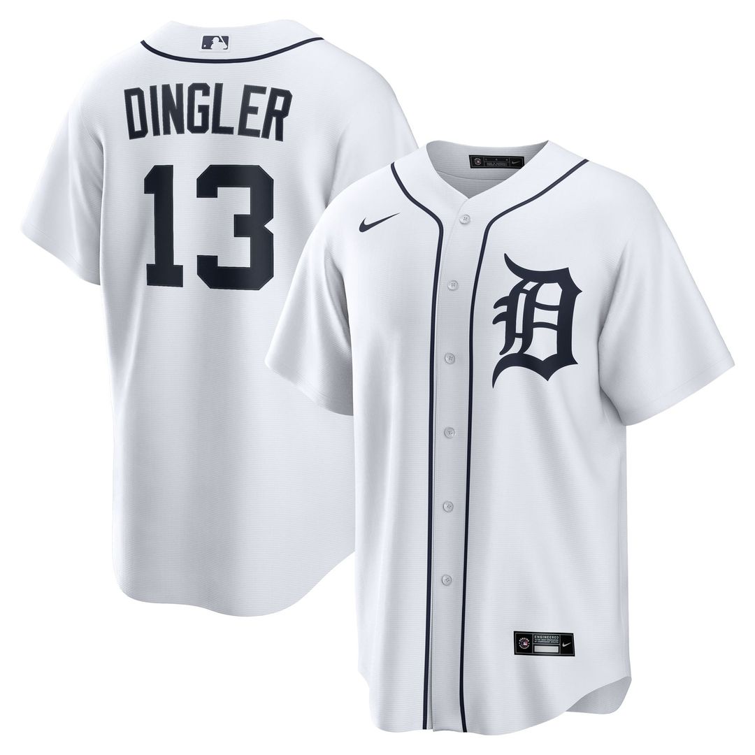 Detroit Tigers Nike Dillon Dingler Home Replica Baseball Jersey - White