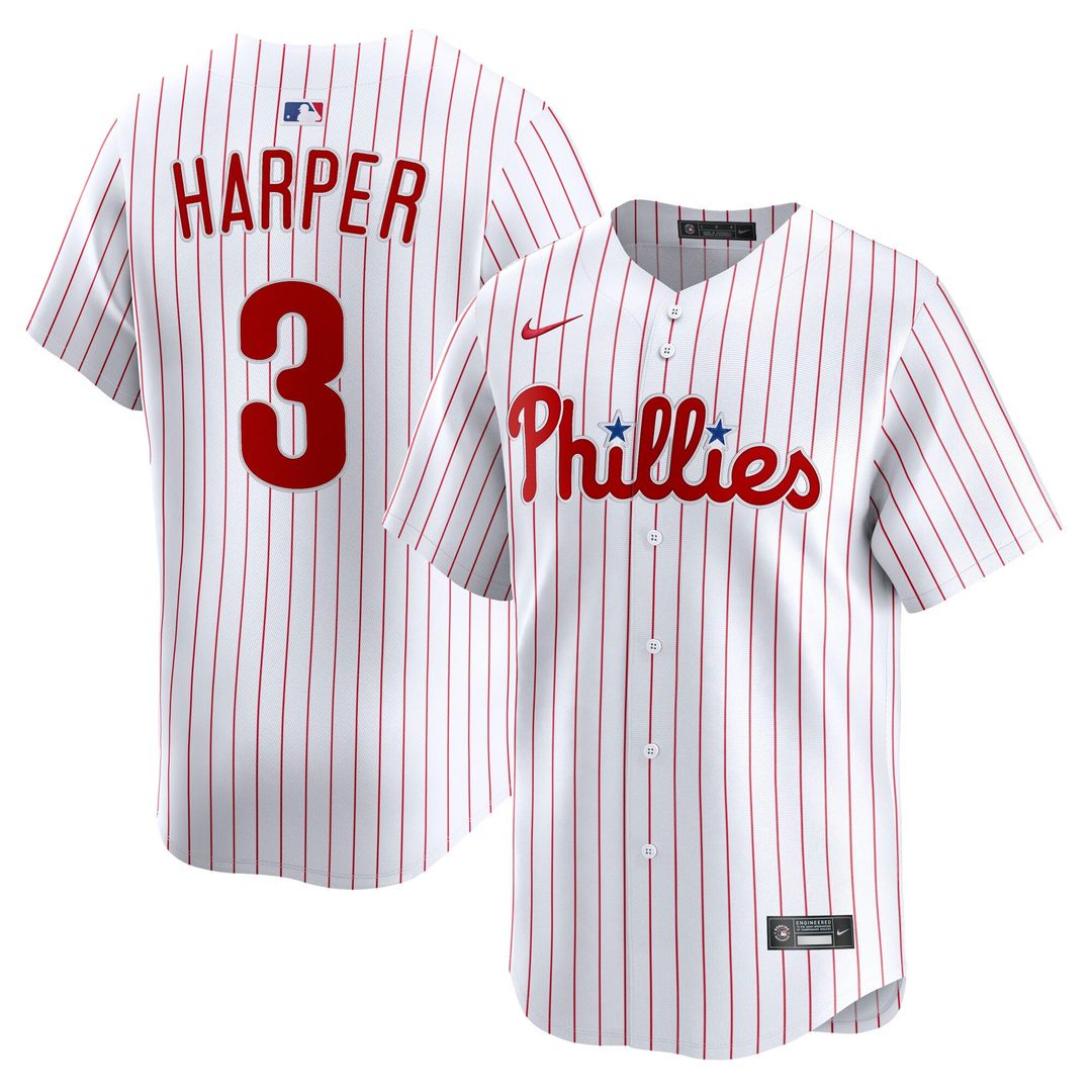 Philadelphia Phillies Nike Bryce Harper Home Limited Baseball Jersey - White