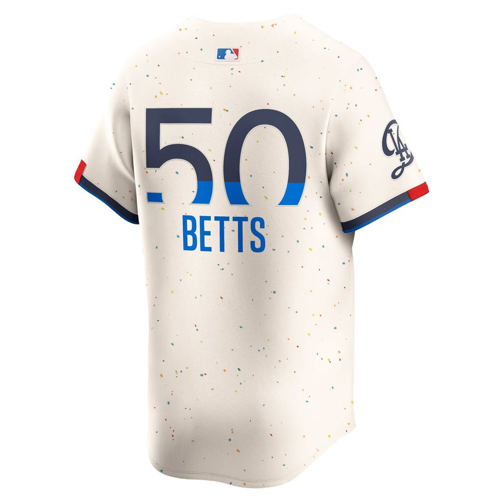 Los Angeles Dodgers Nike Mookie Betts City Connect Limited Baseball Jersey - Cream