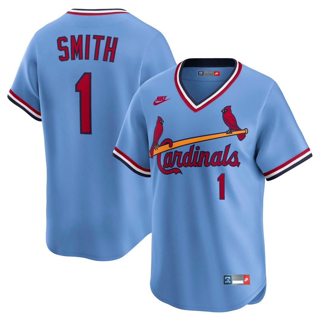St. Louis Cardinals Nike Ozzie Smith Throwback Cooperstown Collection Limited Baseball Jersey - Blue