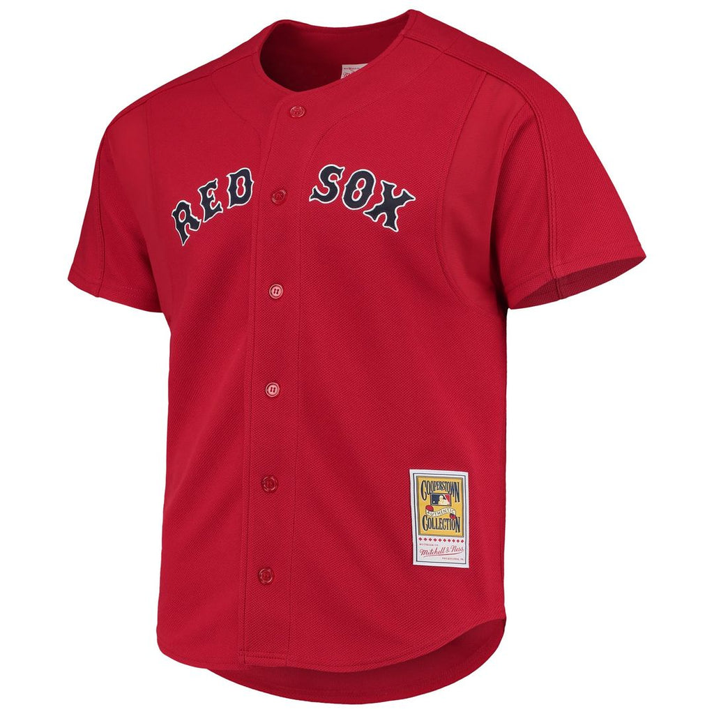 Boston Red Sox Mitchell & Ness David Ortiz Cooperstown Collection Mesh Batting Practice Button-Up Baseball Jersey - Red