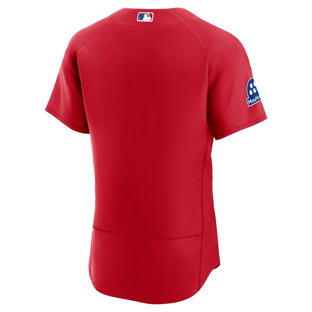 Boston Red Sox Nike Alternate Sponsor Patch Authentic Baseball Jersey - Red