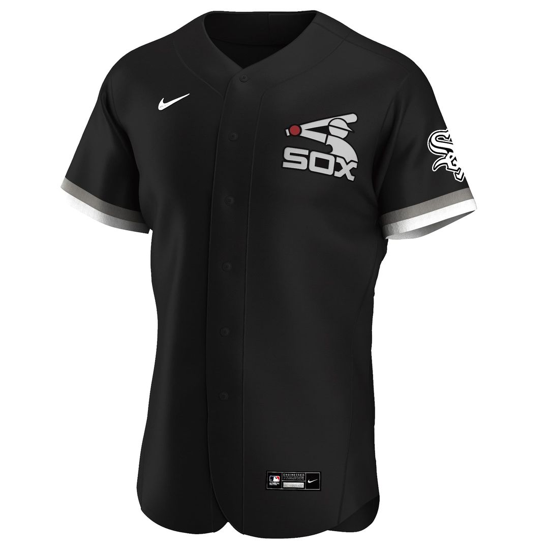 Chicago White Sox Nike Alternate Authentic Team Baseball Jersey - Black