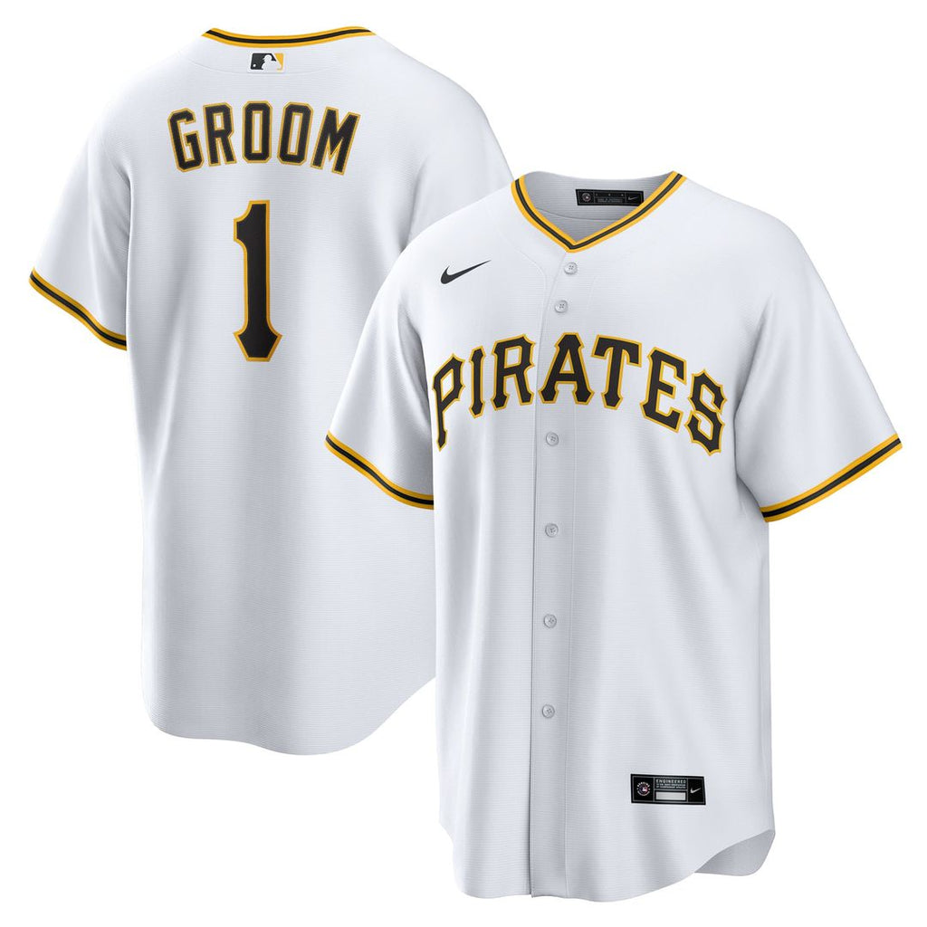 Pittsburgh Pirates Nike #1 Groom Home Replica Baseball Jersey - White