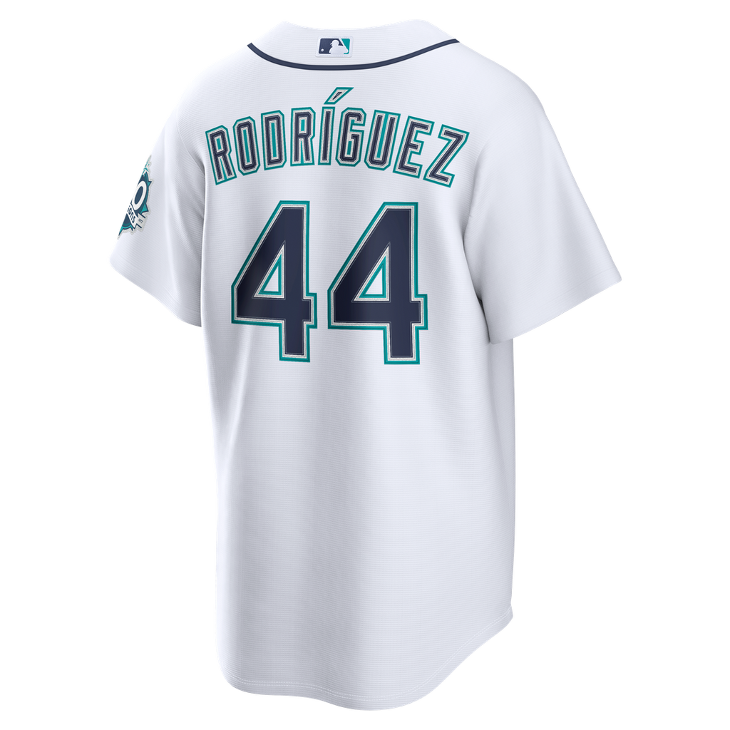 Seattle Mariners Nike Julio Rodríguez Home Stadium 50th Season Patch Baseball Jersey - White