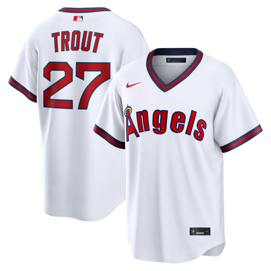 Los Angeles Angels Nike Mike Trout Alternate Replica Baseball Jersey - White