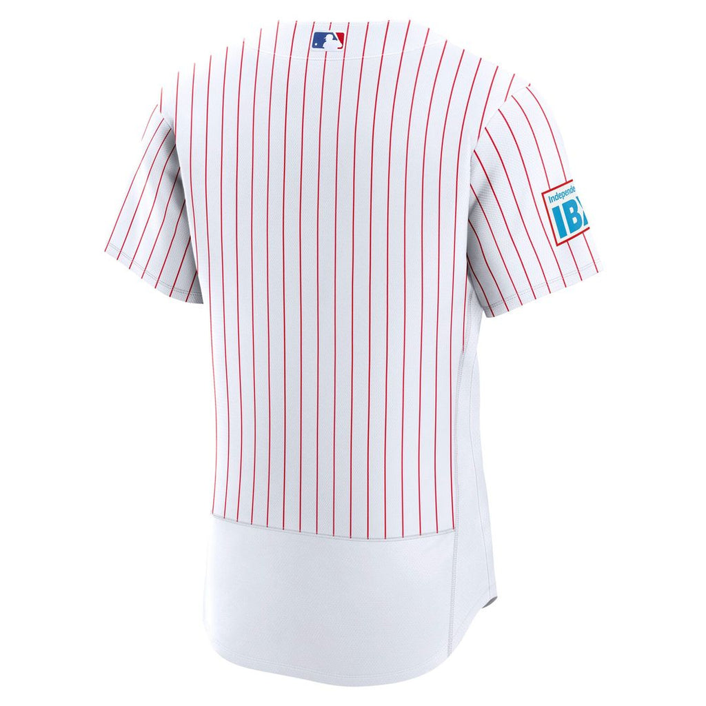 Philadelphia Phillies Nike Home Sponsor Patch Authentic Baseball Jersey - White