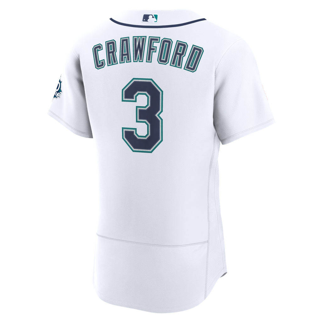 Seattle Mariners Nike J.P. Crawford Home 50th Season Authentic Baseball Jersey - White
