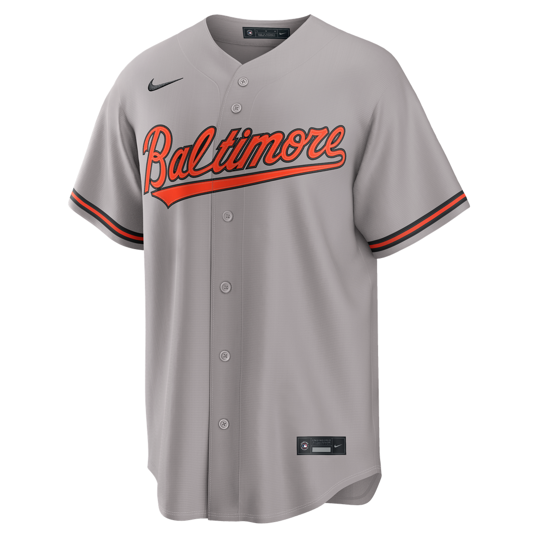 Baltimore Orioles Nike Gunnar Henderson Road Replica Baseball Jersey - Gray