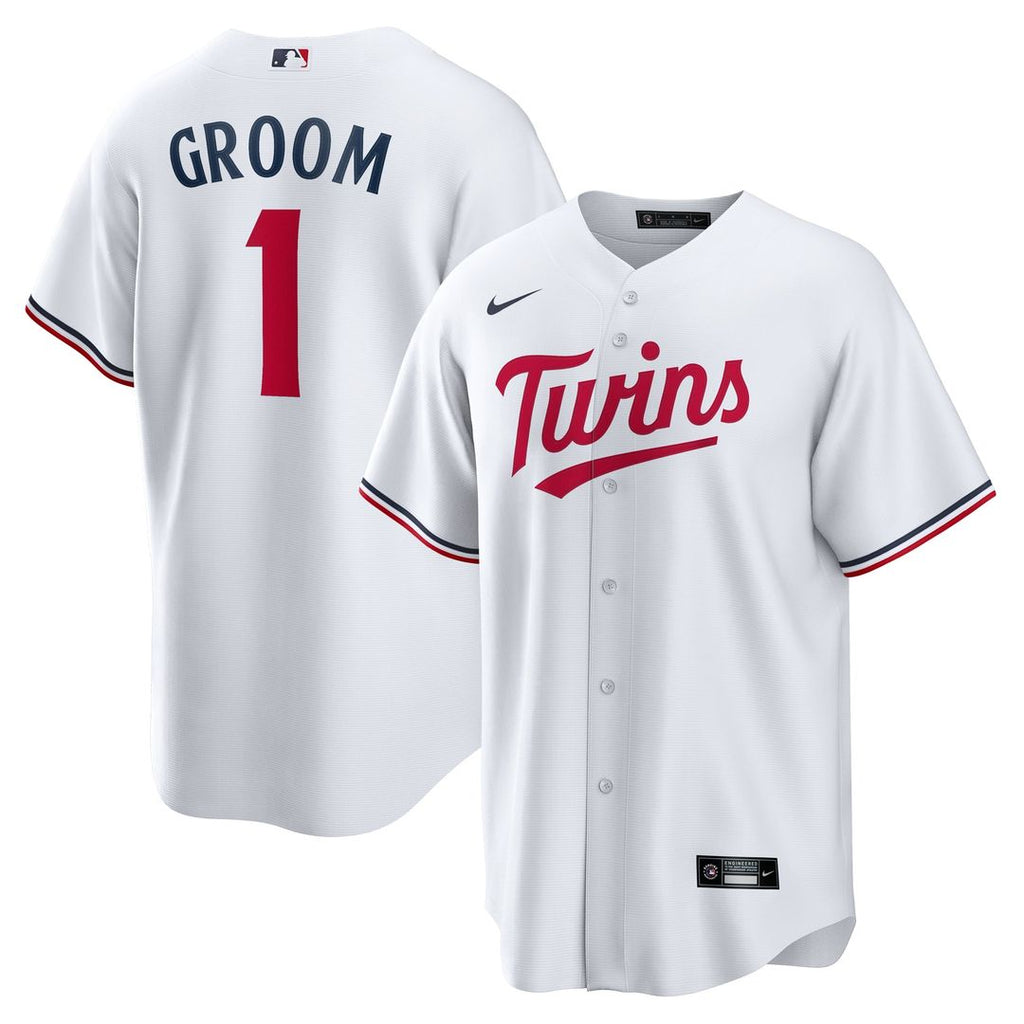 Minnesota Twins Nike #1 Groom Home Replica Baseball Jersey - White