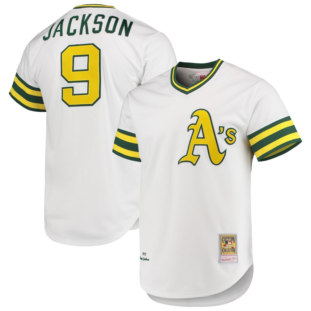 Athletics Mitchell & Ness Reggie Jackson 1972 Cooperstown Collection Authentic Baseball Jersey - White