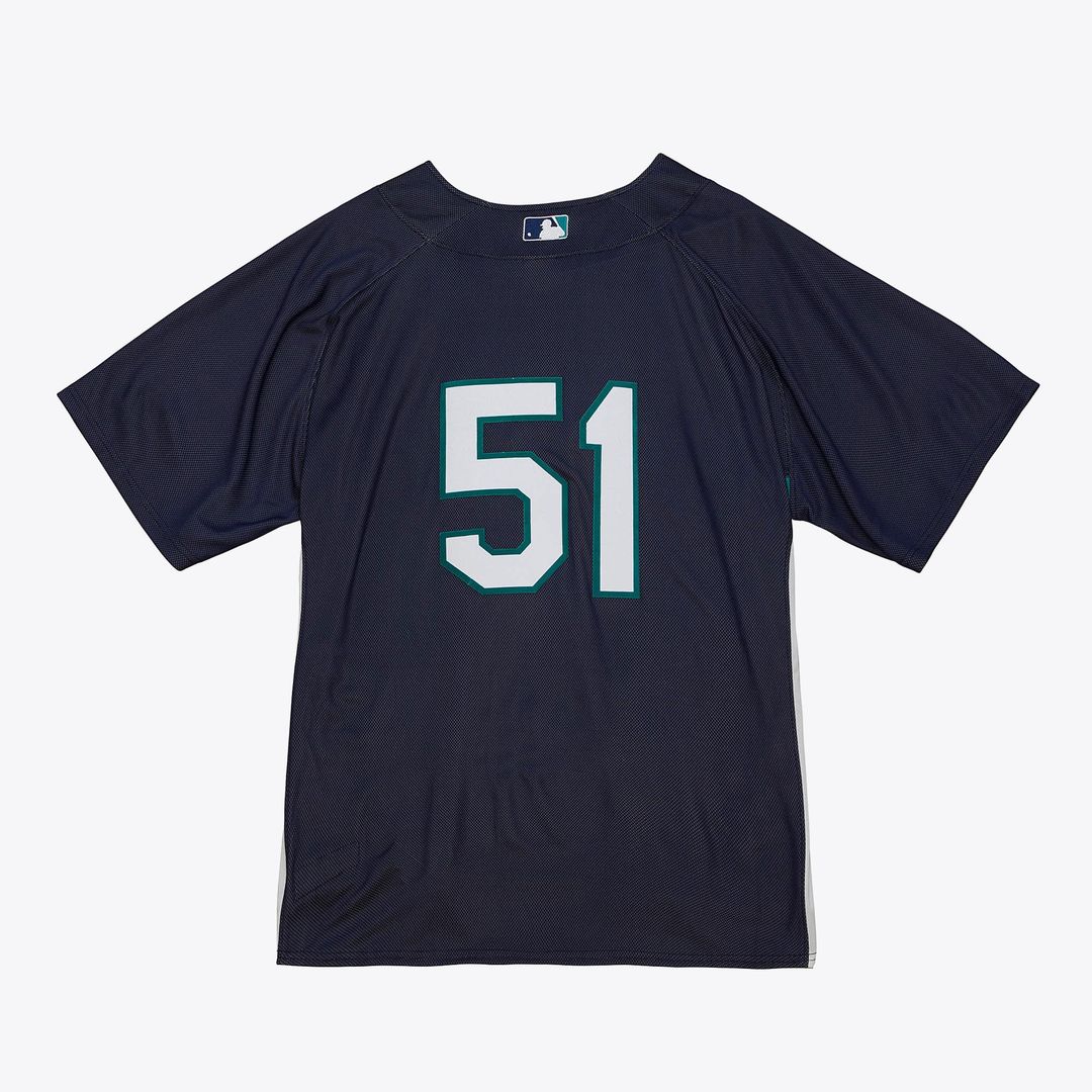 Seattle Mariners Mitchell & Ness Ichiro Suzuki Big & Tall Cooperstown Mesh Batting Practice Baseball Jersey - Navy