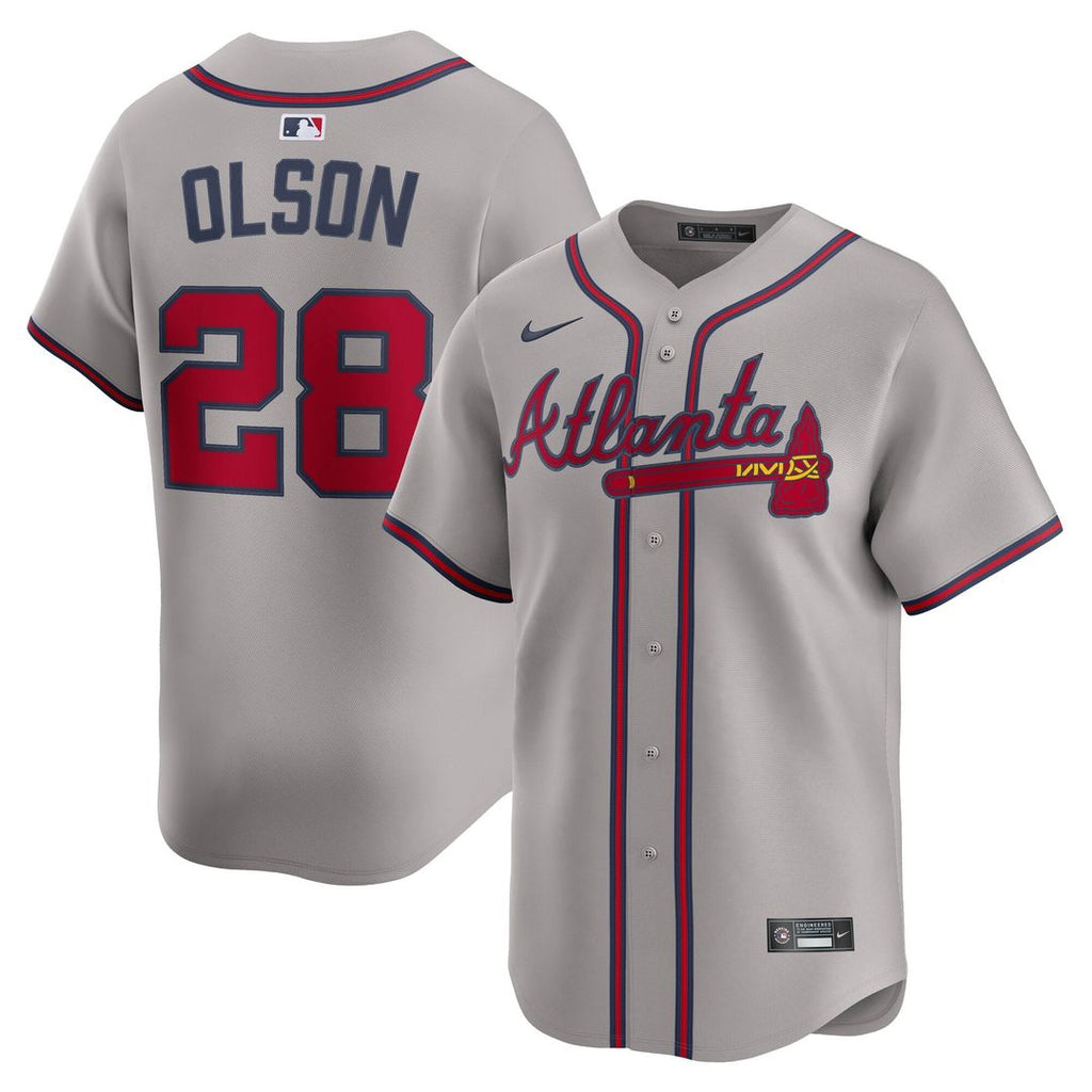 Atlanta Braves Nike Matt Olson Road Limited Baseball Jersey - Gray