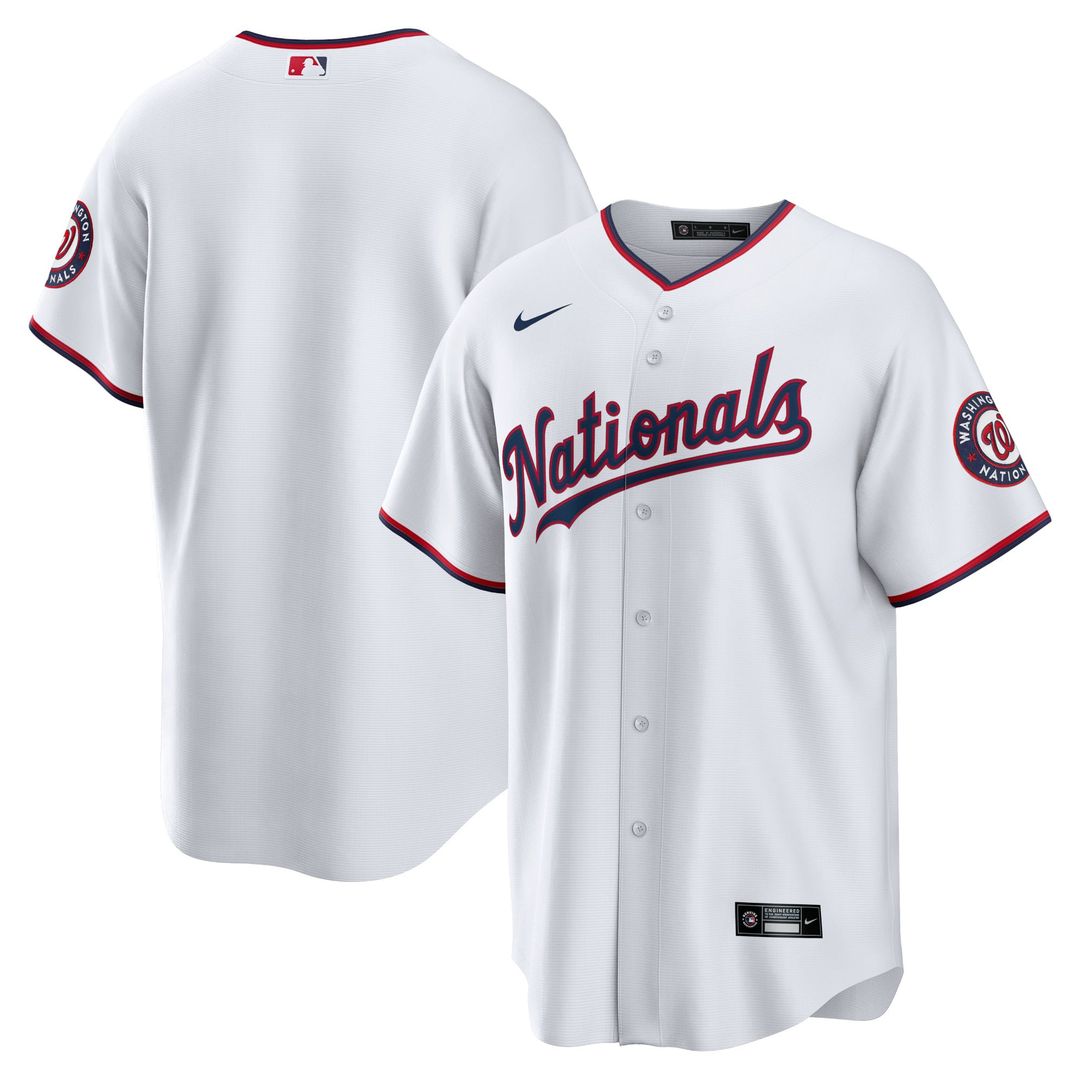 Washington Nationals Nike Home Blank Replica Baseball Jersey - White
