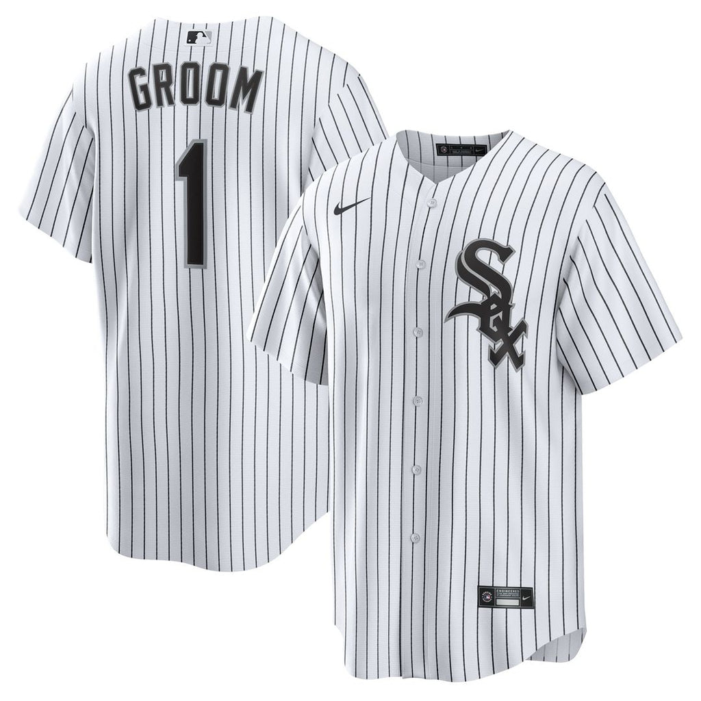 Chicago White Sox Nike #1 Groom Home Replica Baseball Jersey - White