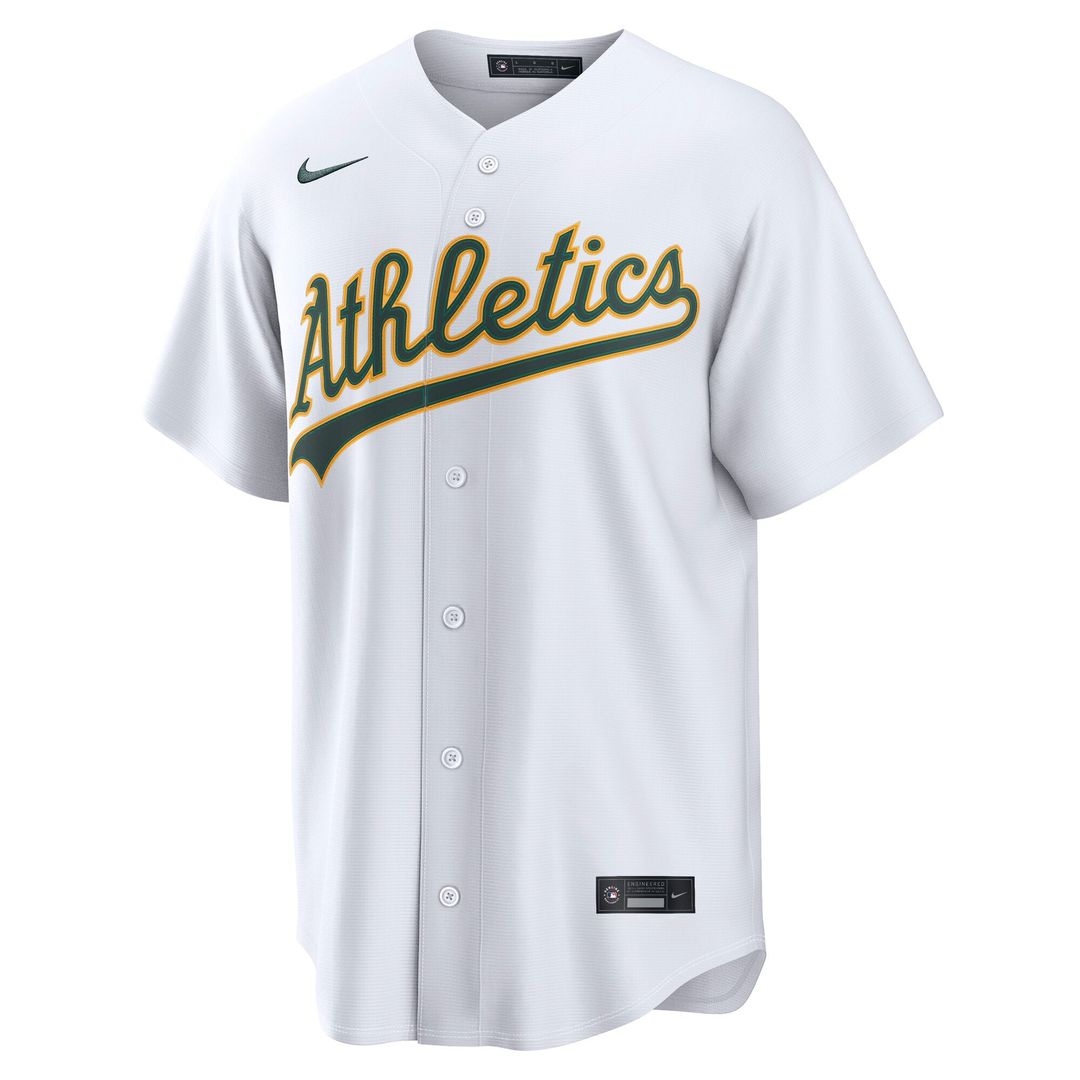 Athletics Nike Home Replica Baseball Jersey - White