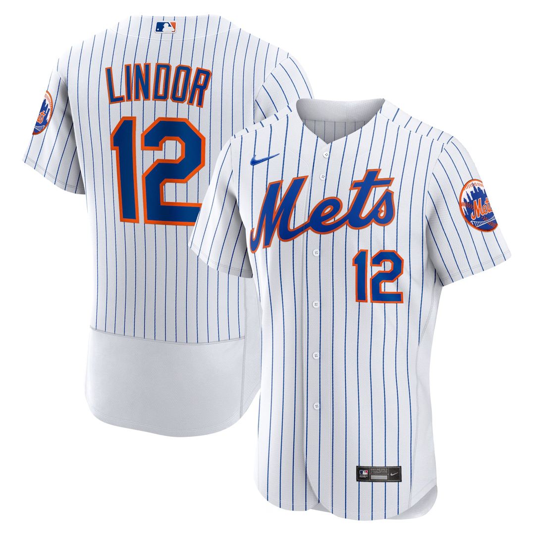 New York Mets Nike Francisco Lindor Home Authentic Baseball Jersey - White