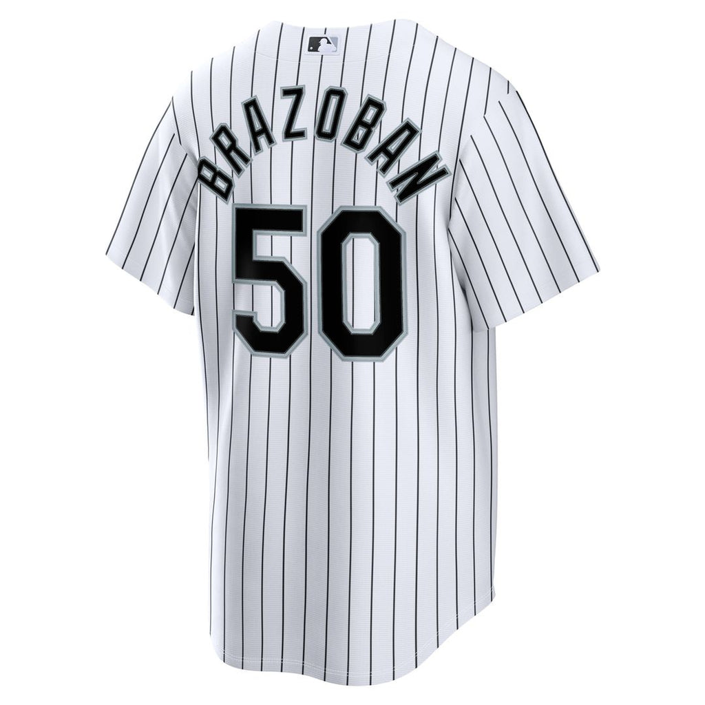 Chicago White Sox Nike Huascar Brazoban Home Replica Baseball Jersey - White