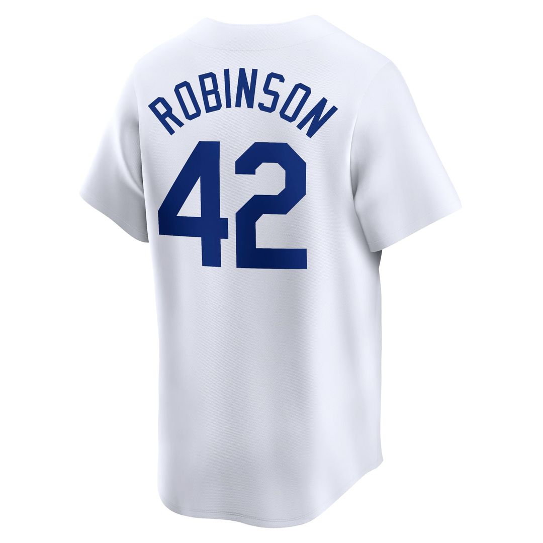 Brooklyn Dodgers Nike Jackie Robinson Throwback Cooperstown Collection Limited Baseball Jersey - Gray
