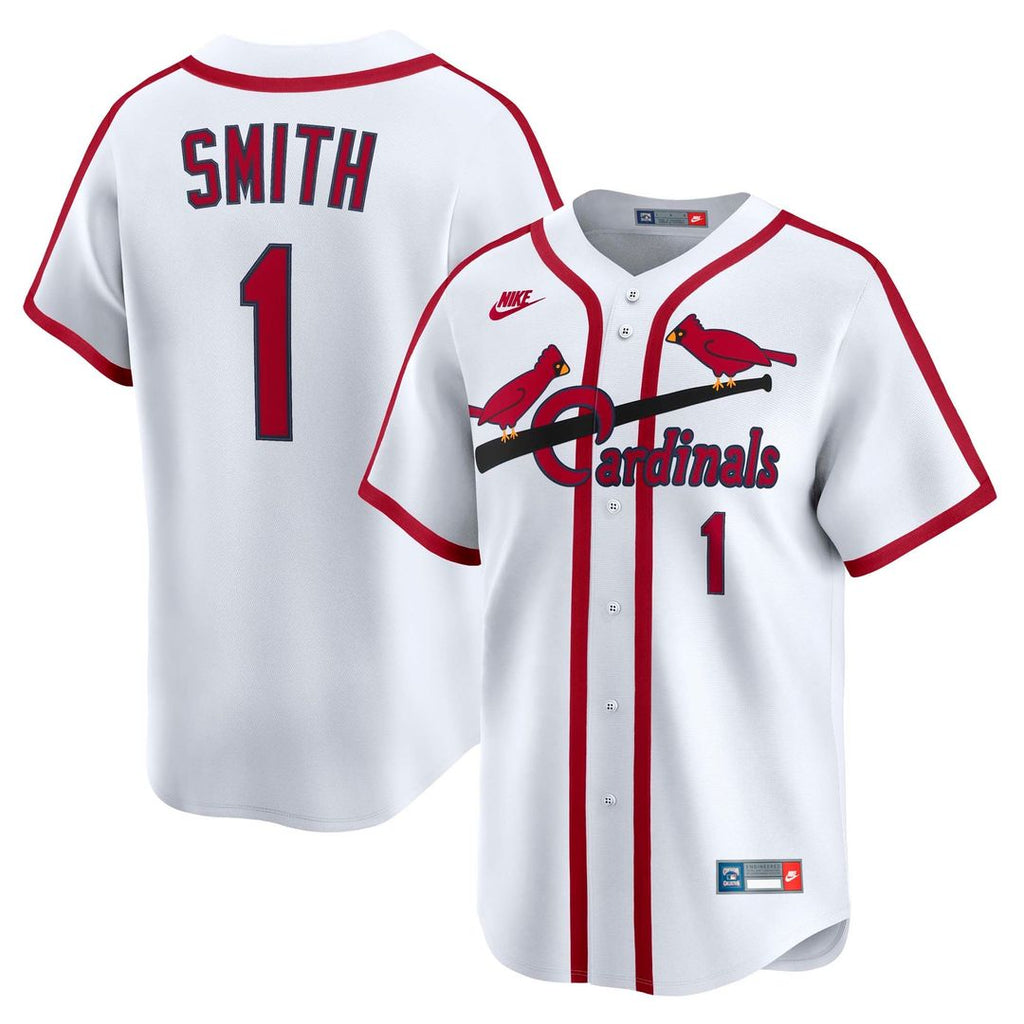 St. Louis Cardinals Nike Ozzie Smith Throwback Cooperstown Collection Limited Baseball Jersey - White