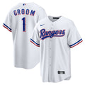 Texas Rangers Nike #1 Groom Home Replica Baseball Jersey - White