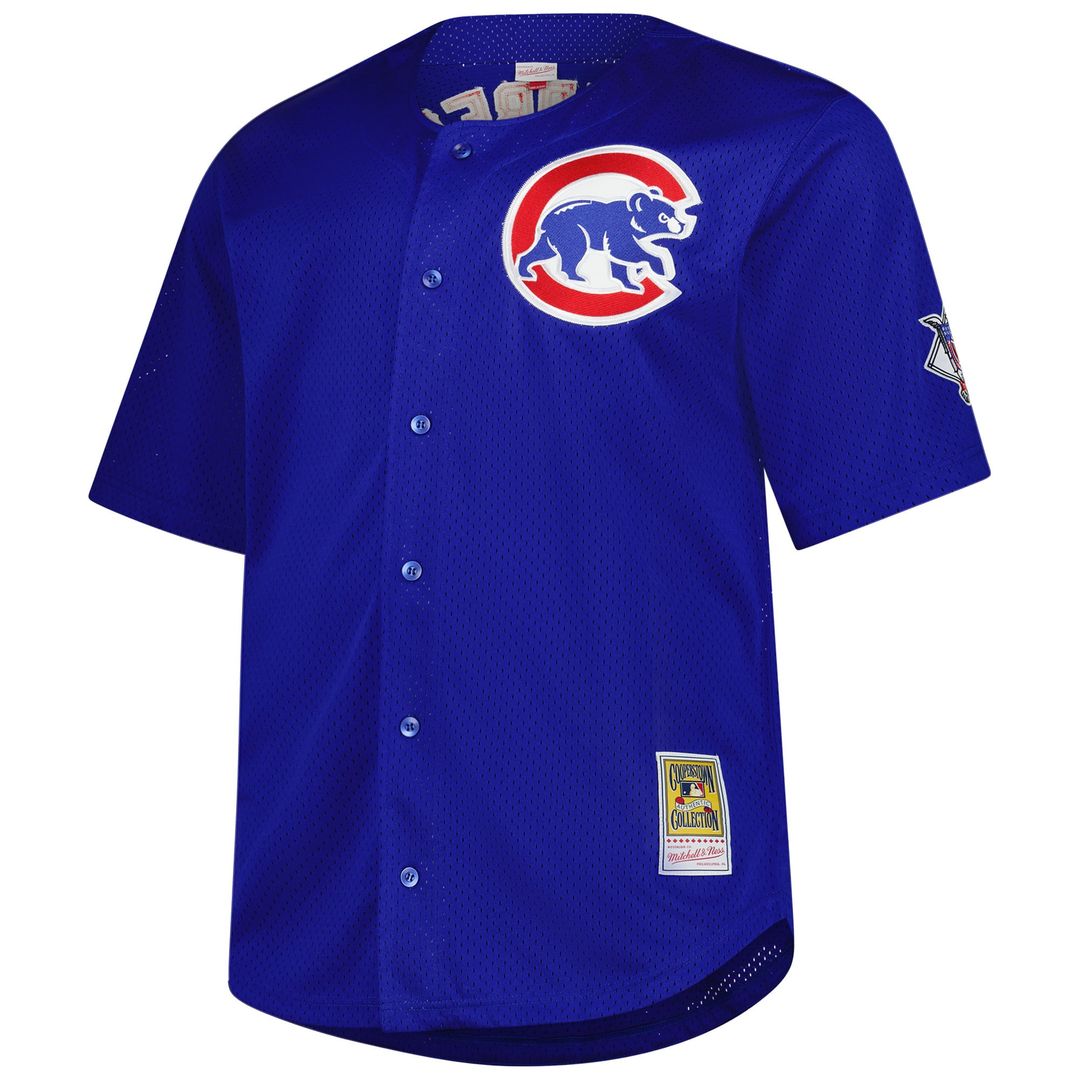 Chicago Cubs Mitchell & Ness Ryne Sandberg Big & Tall Cooperstown Mesh Batting Practice Baseball Jersey - Royal