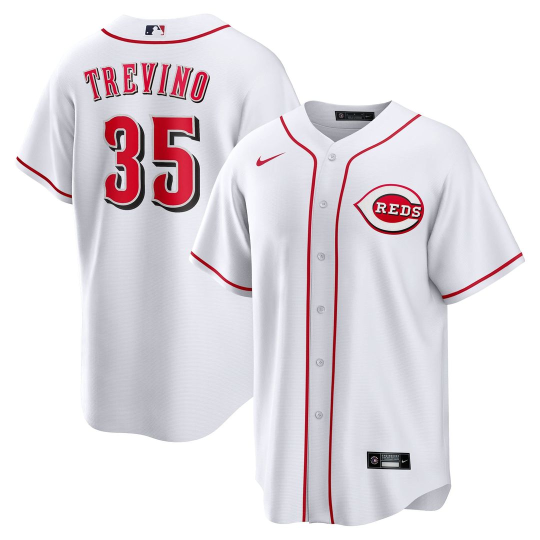 Cincinnati Reds Nike Jose Trevino Home Replica Baseball Jersey - White