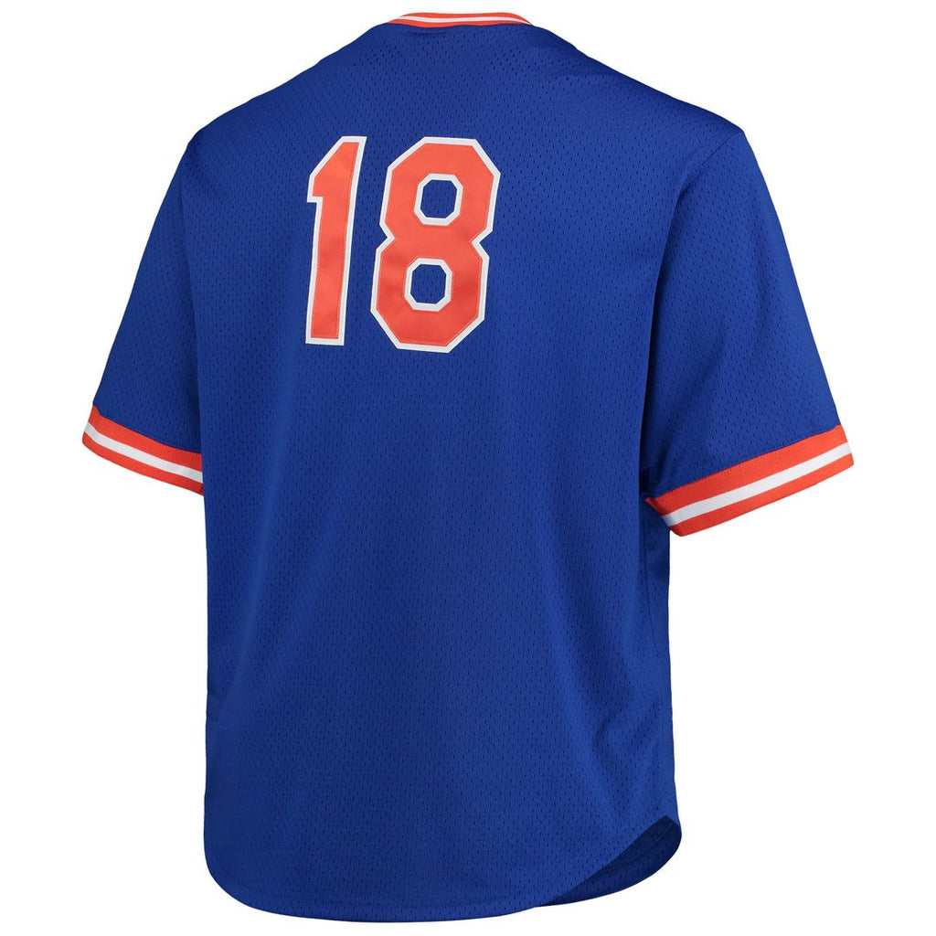 New York Mets Mitchell & Ness Darryl Strawberry Big & Tall Cooperstown Collection Mesh Batting Practice Baseball Jersey - Royal