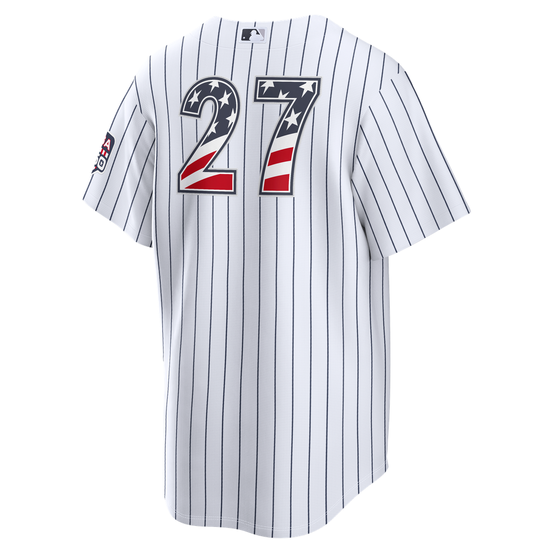 New York Yankees Nike Fourth of July Giancarlo Stanton USA 250 Stadium Baseball Jersey - White