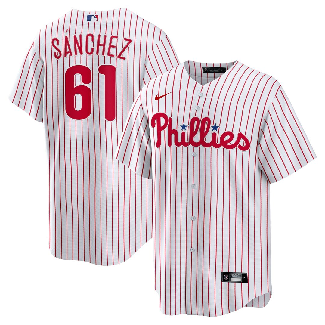 Philadelphia Phillies Nike Cristopher Sanchez Home Replica Baseball Jersey - White