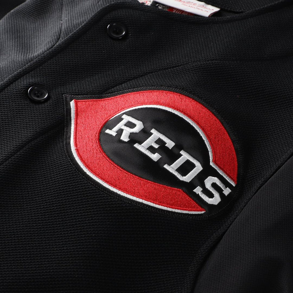 Cincinnati Reds Mitchell & Ness Ken Griffey Jr. Cooperstown Collection Authentic Mesh Batting Practice Baseball Jersey - Black