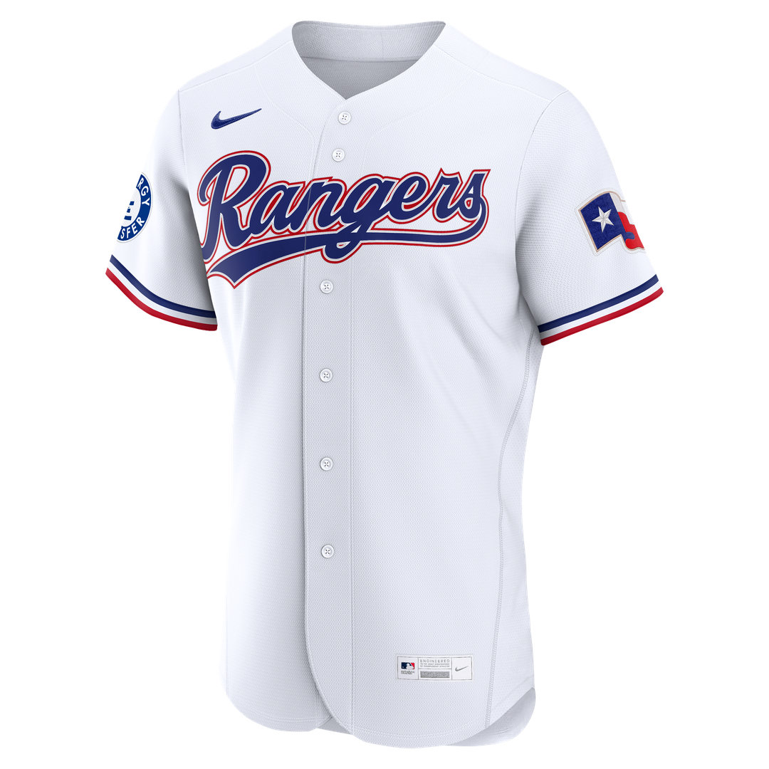 Texas Rangers Nike Corey Seager Home Authentic Sponsor Patch Baseball Jersey - White