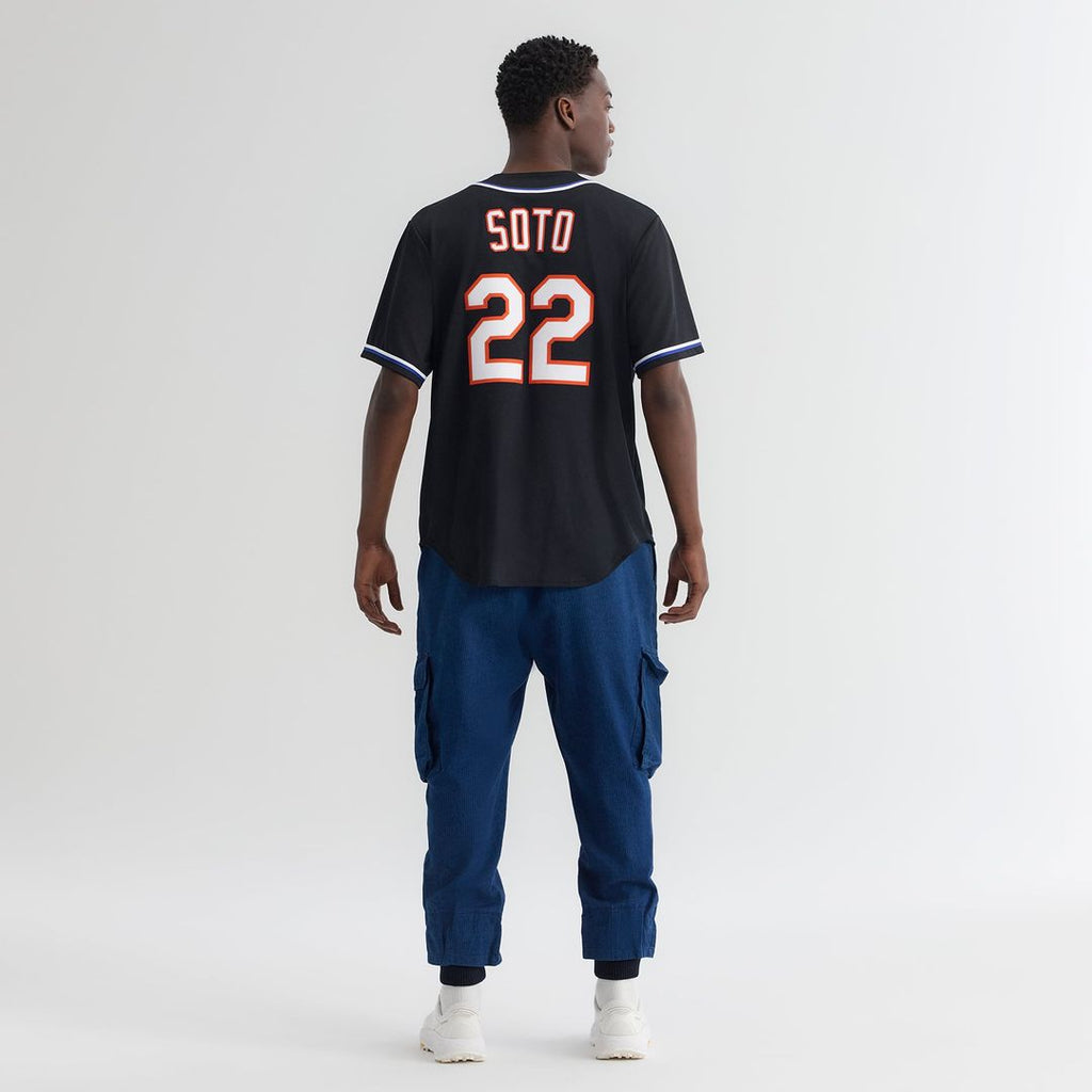 New York Mets Nike Juan Soto Fashion Replica Black Out Baseball Jersey