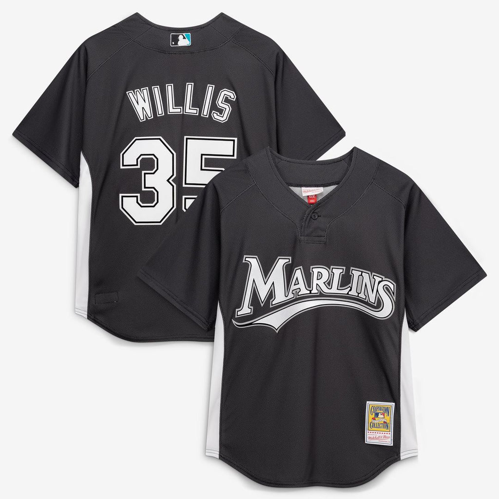 Florida Marlins Mitchell & Ness Dontrelle Willis Authentic Batting Practice Baseball Jersey - Black