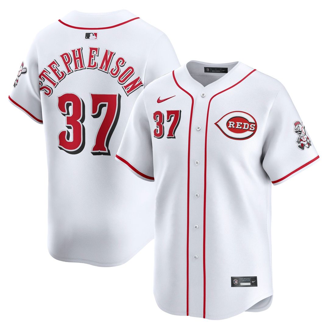 Cincinnati Reds Nike Tyler Stephenson Home Limited Baseball Jersey - White