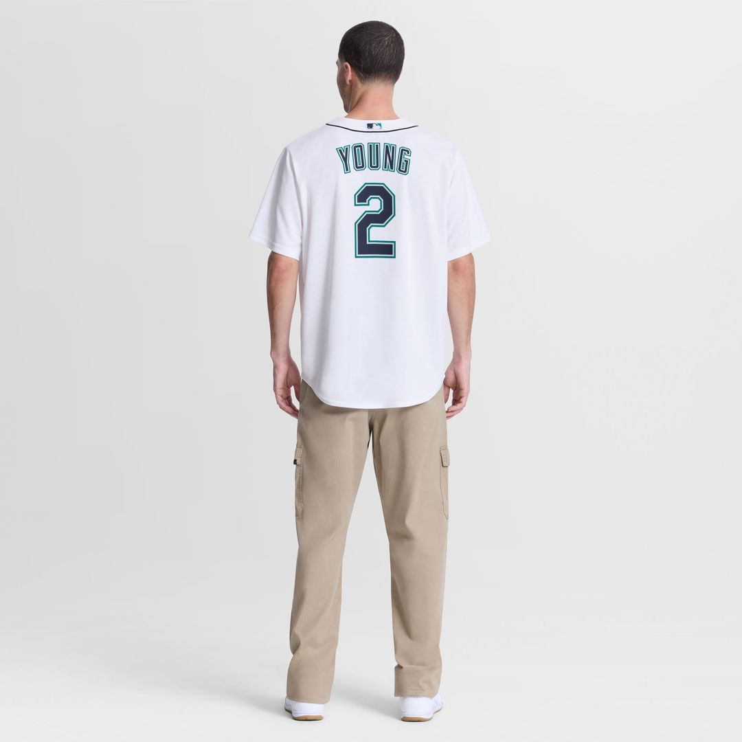 Seattle Mariners Nike Cole Young Home Replica Baseball Jersey - White