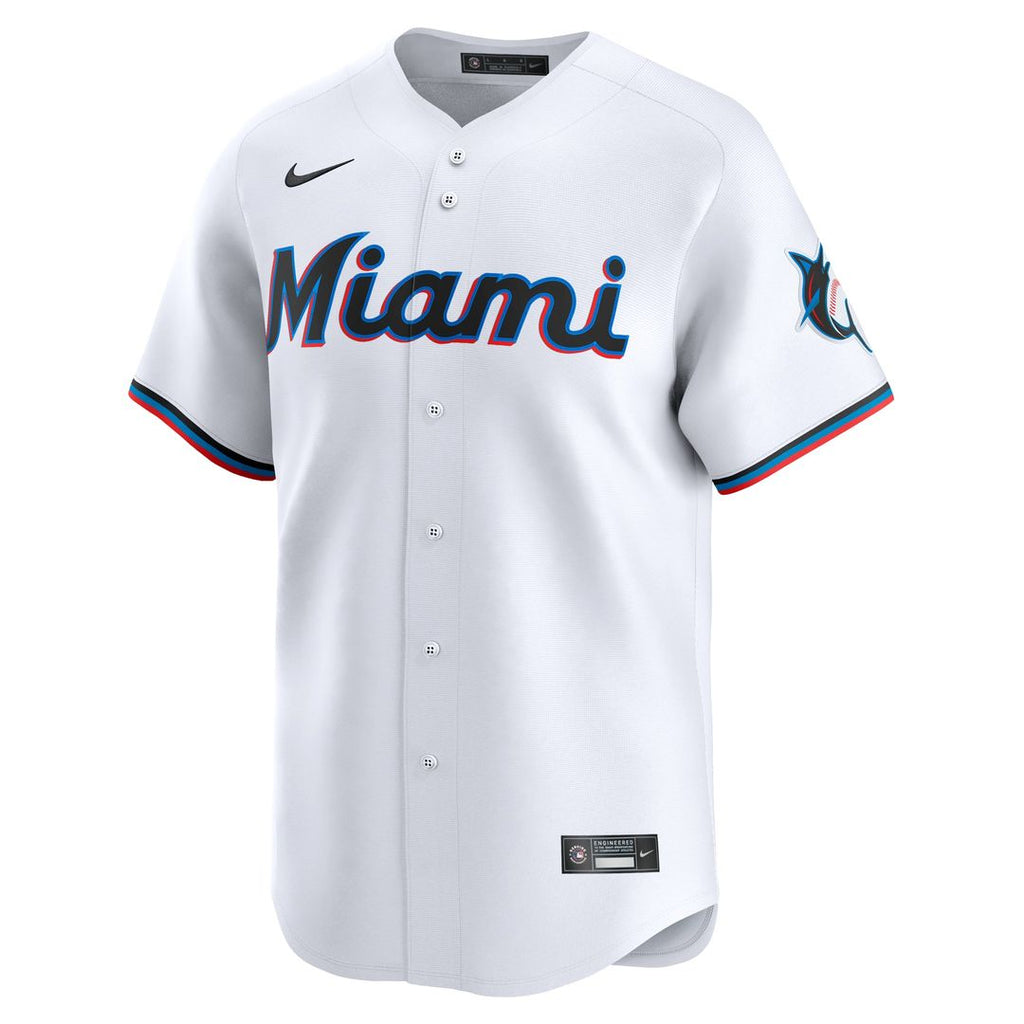 Miami Marlins Nike #1 Dad Home Limited Baseball Jersey - White