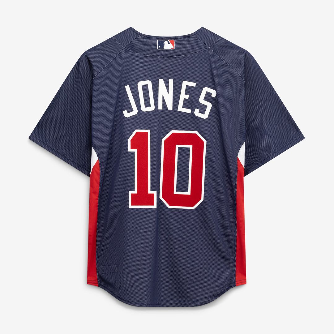 Atlanta Braves Mitchell & Ness Chipper Jones Authentic Batting Practice Baseball Jersey - Navy