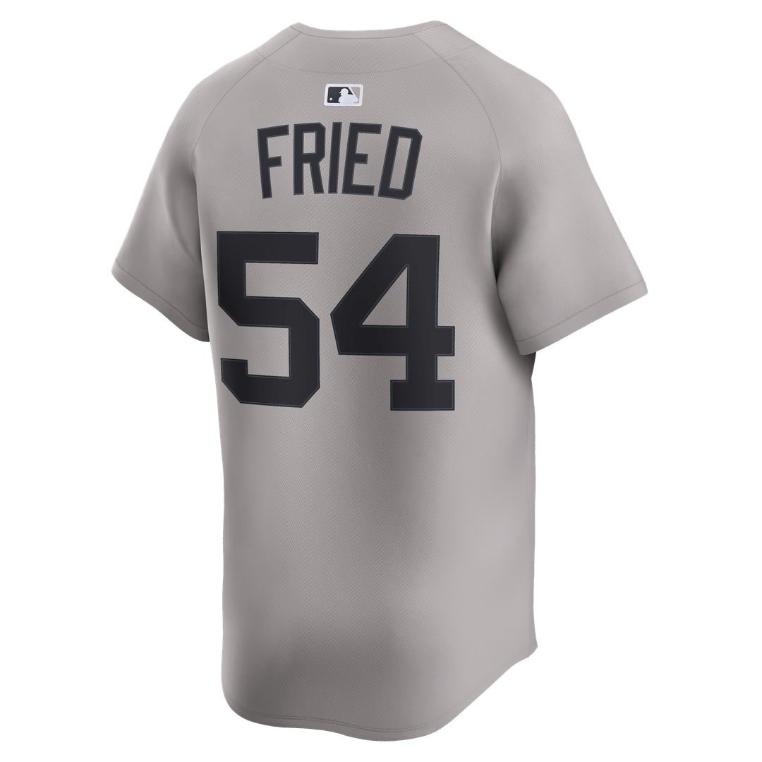 New York Yankees Nike Max Fried Road Limited Baseball Jersey - Gray
