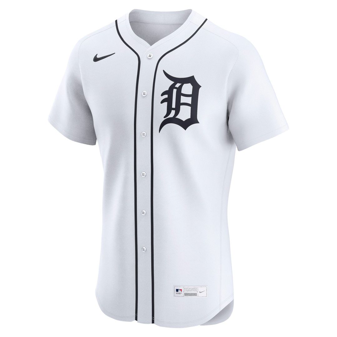 Detroit Tigers Nike Home Elite Baseball Jersey - White