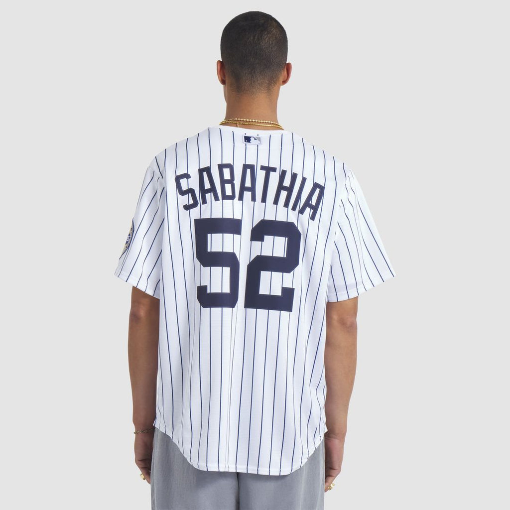 New York Yankees Nike CC Sabathia 2025 Baseball Hall of Fame Name & Number Retired Replica Baseball Jersey - White