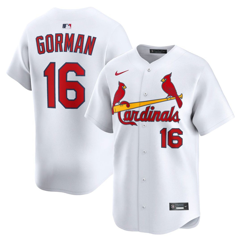 St. Louis Cardinals Nike Nolan Gorman Home Limited Baseball Jersey - White