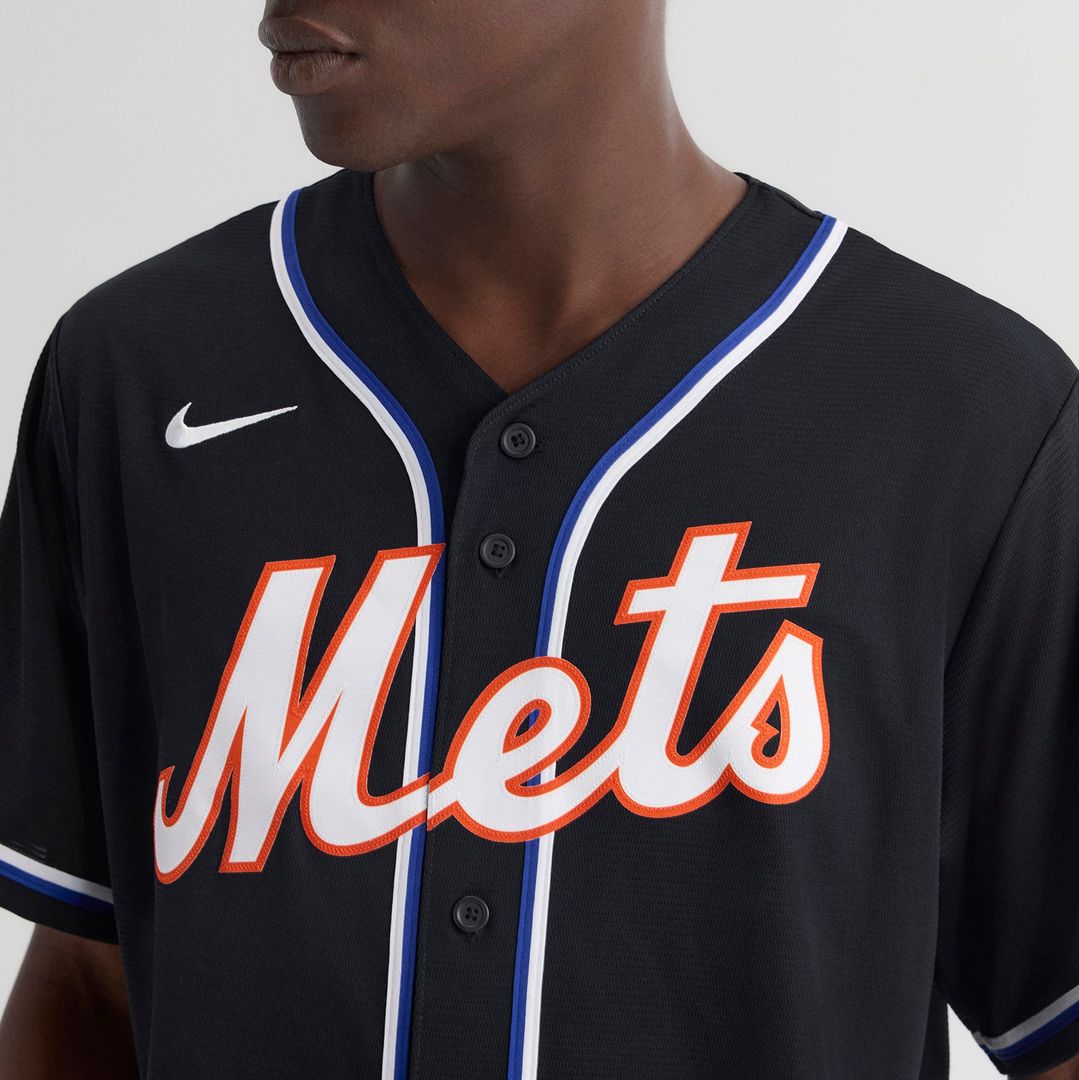 New York Mets Nike Juan Soto Fashion Replica Black Out Baseball Jersey