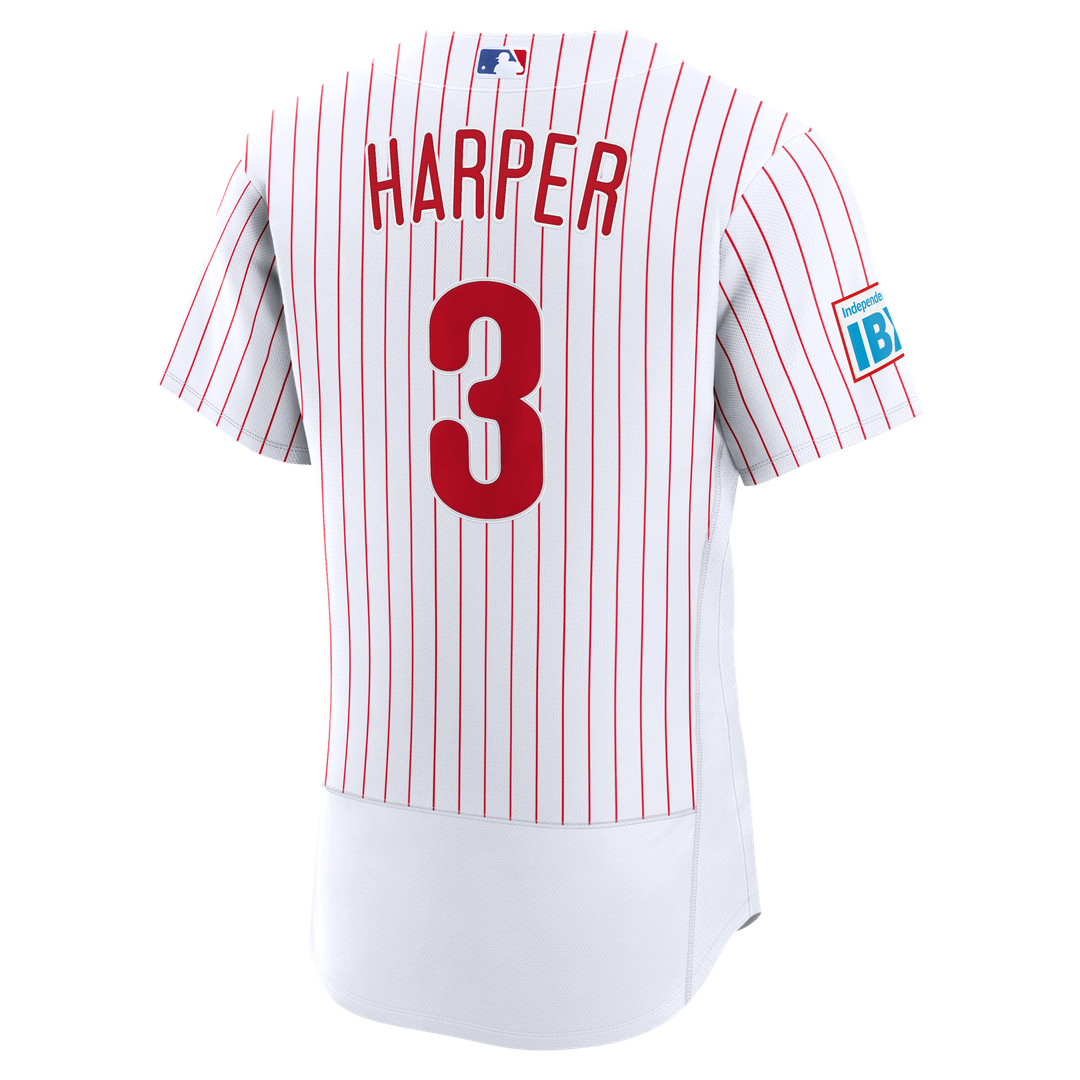 Philadelphia Phillies Nike Bryce Harper Alternate Authentic Sponsor Patch Baseball Jersey - Light Blue