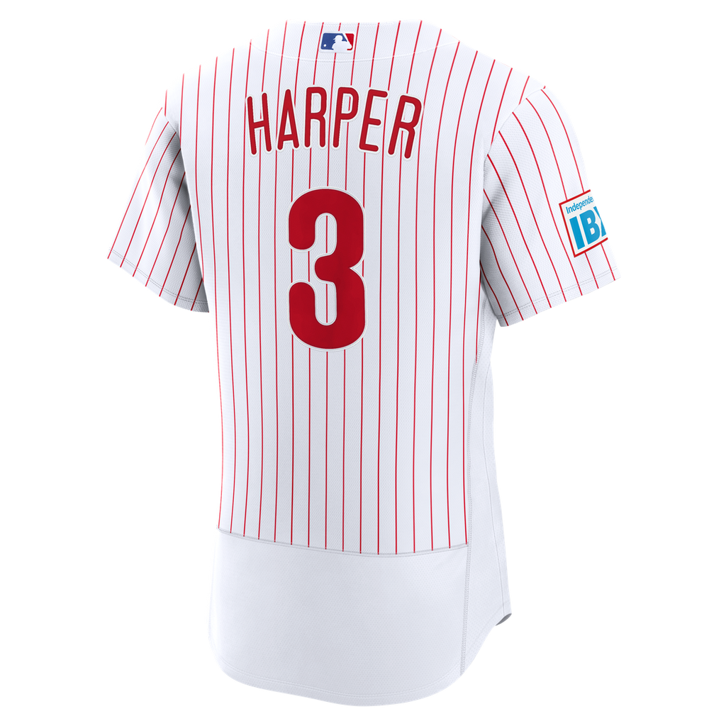 Philadelphia Phillies Nike Bryce Harper Alternate Authentic Sponsor Patch Baseball Jersey - Cream