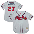 Atlanta Braves Mitchell & Ness Fred McGriff 1995 Throwback Authentic Baseball Jersey - Gray