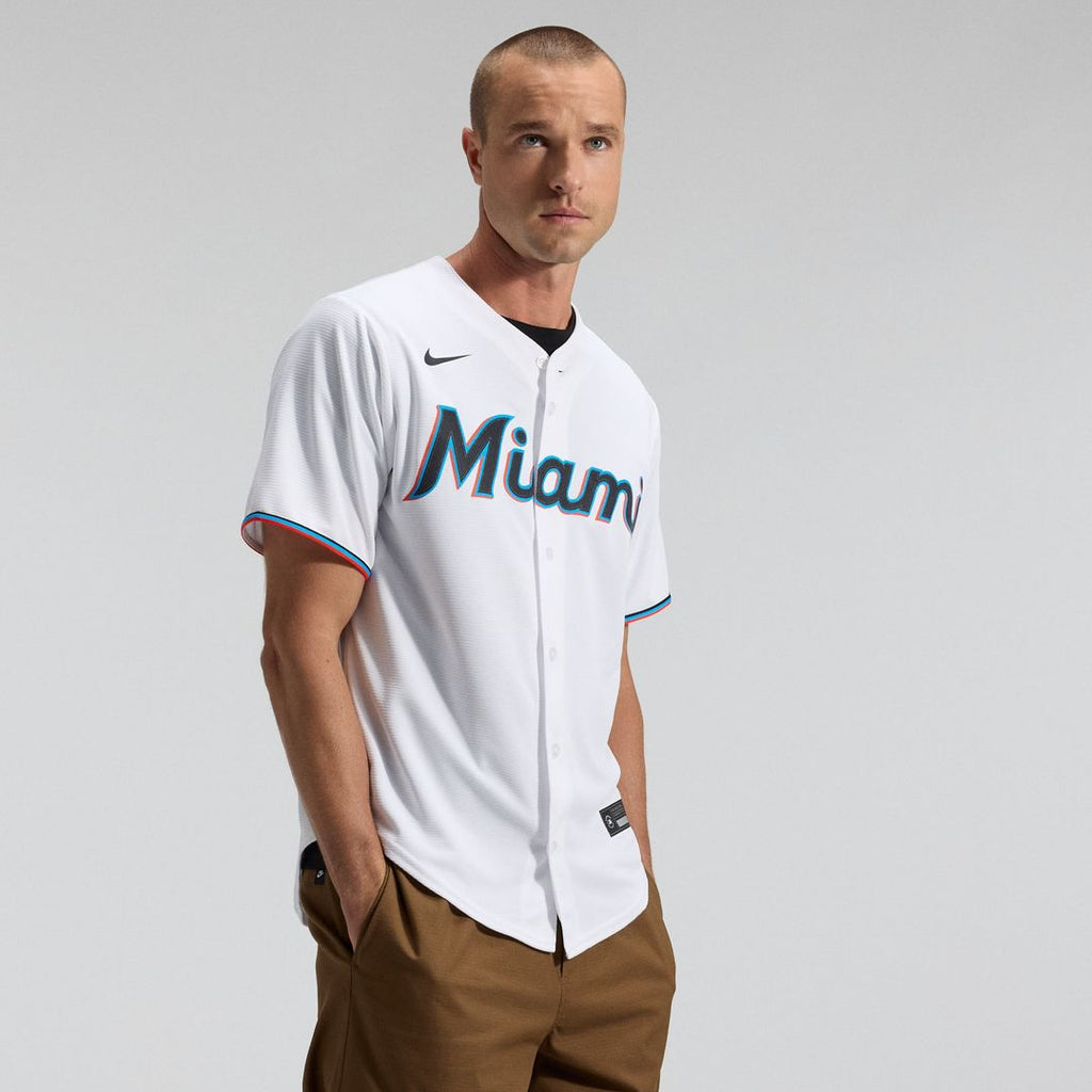 Miami Marlins Nike Home Replica Team Baseball Jersey - White