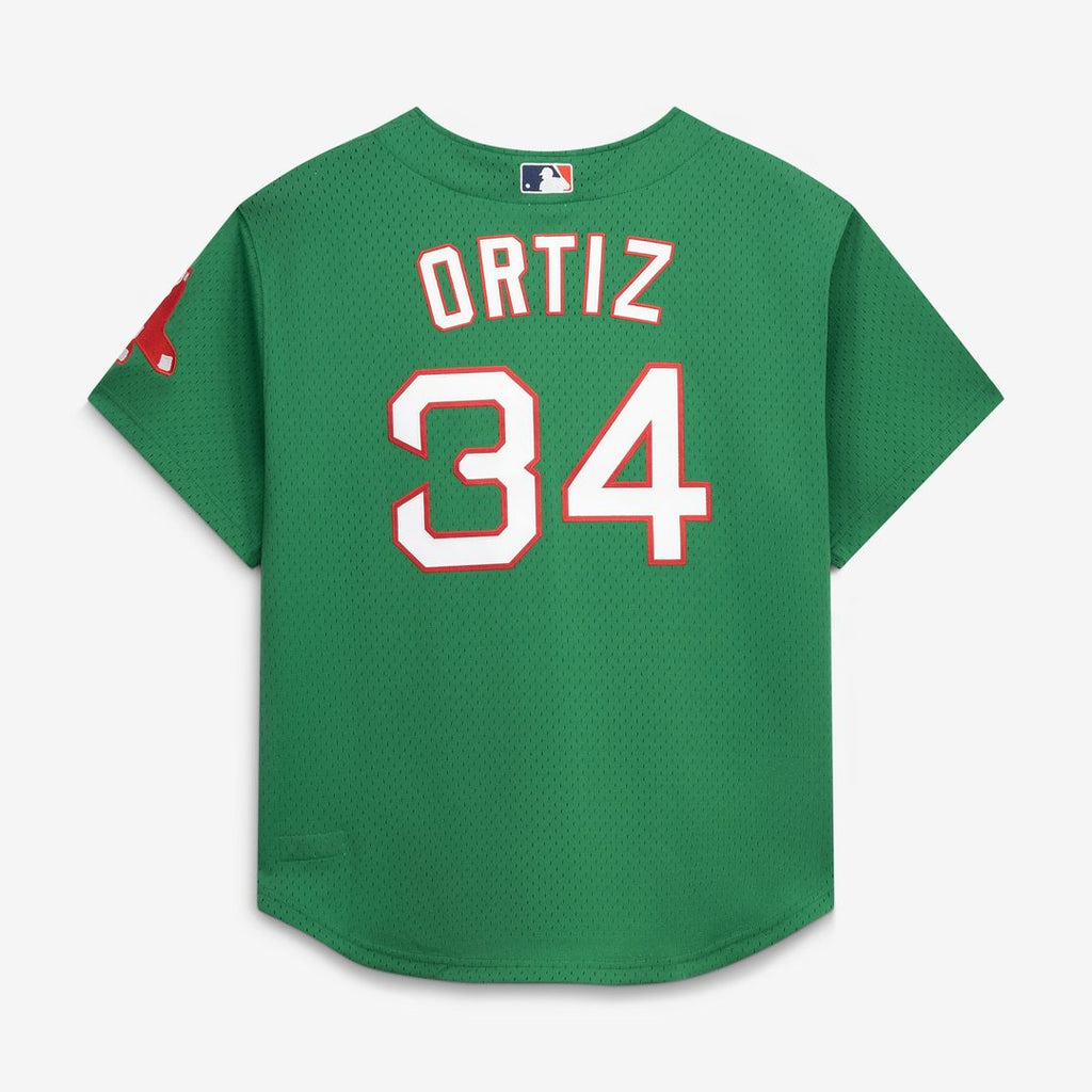 Boston Red Sox Mitchell & Ness David Ortiz Cooperstown Collection Mesh Batting Practice Button-Up Baseball Jersey - Red